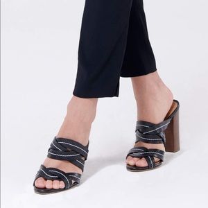 NWT Veronica Beard black Macey mule sandals